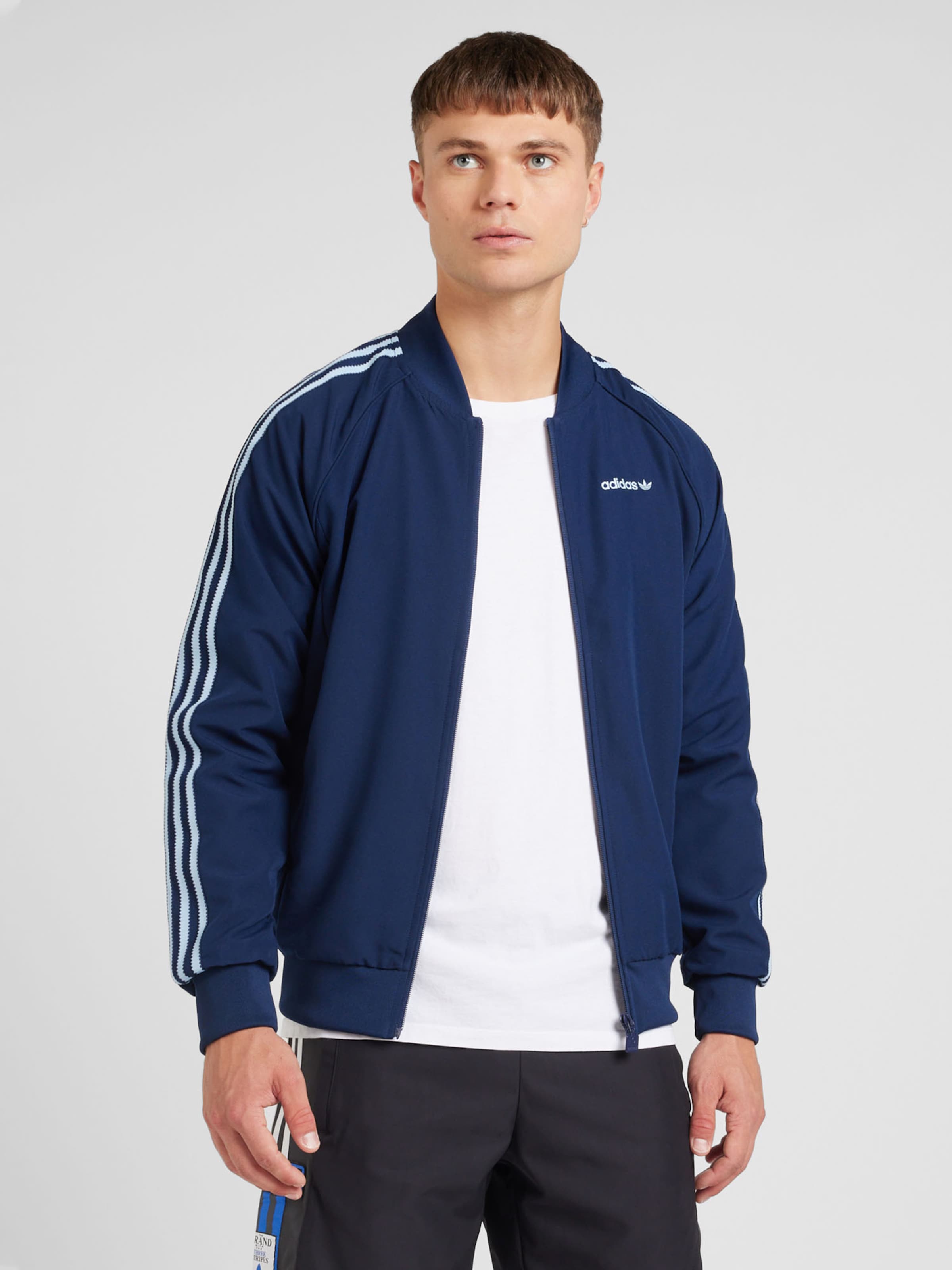 Adidas sweatjacke dunkelblau online