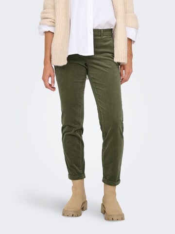 Regular Pantalon chino 'ONLBIANA-BLAIR' ONLY en vert : devant