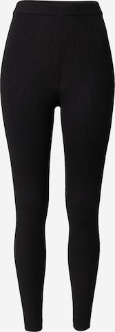 Urban Classics Skinny Leggings in Black: front