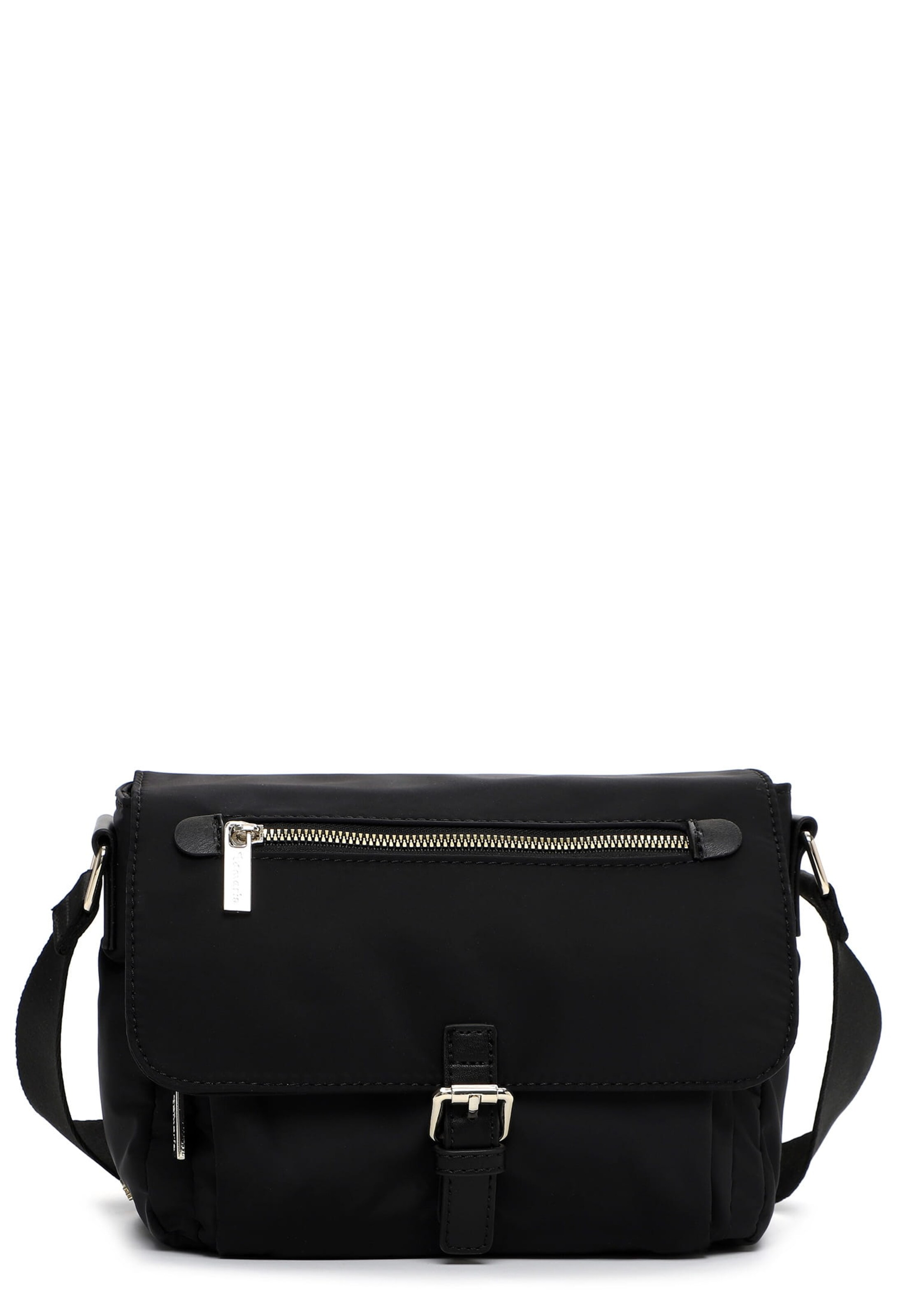 Borsa a spalla 'Khiria' di Tamaris in nero: frontale