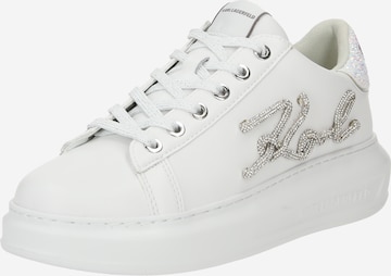 Karl Lagerfeld - Zapatillas deportivas bajas en blanco: frente