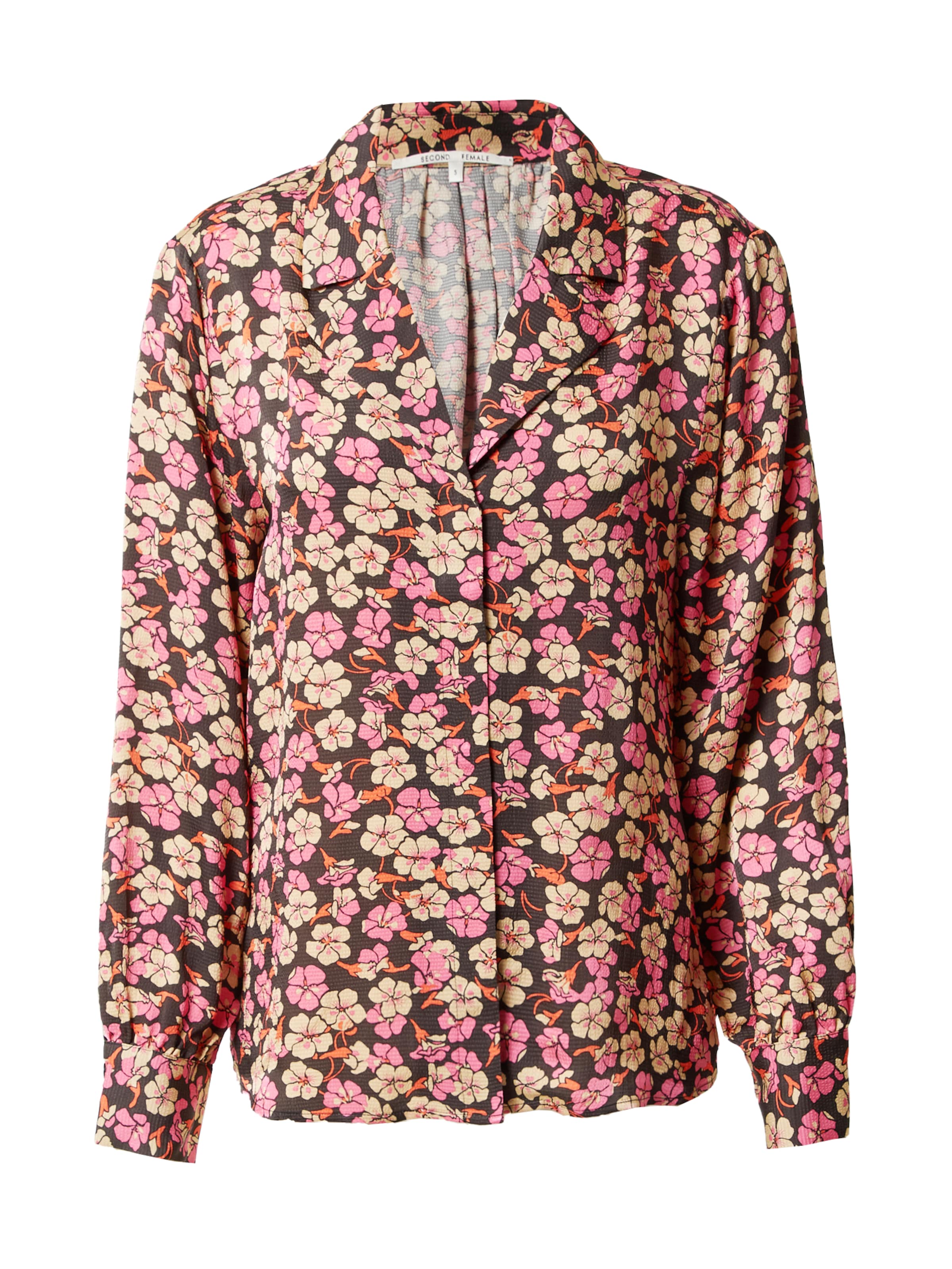 SECOND FEMALE Bluse 'Victory' in orange / pink / schwarz / weiß, Produktansicht