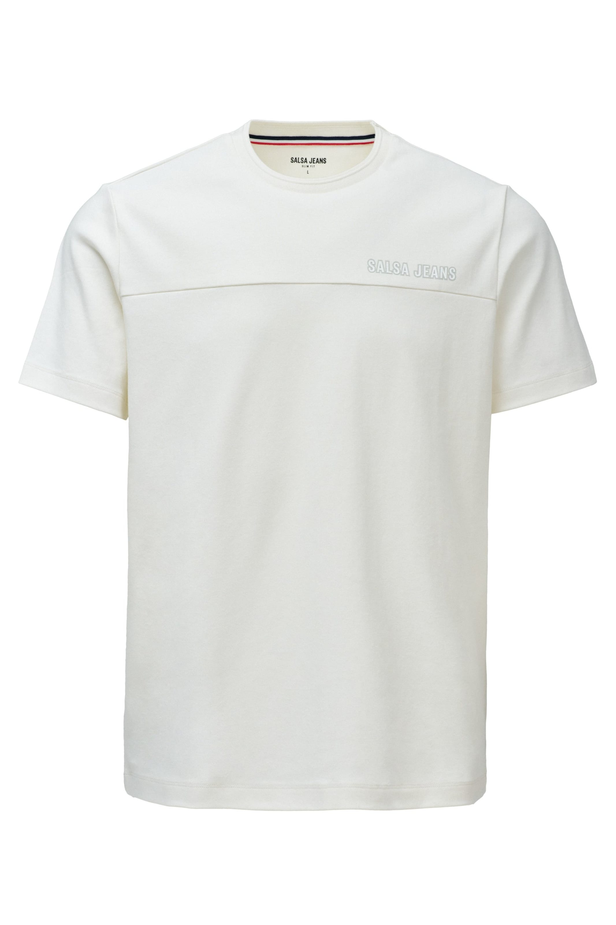 T-Shirt Salsa Jeans en blanc : devant