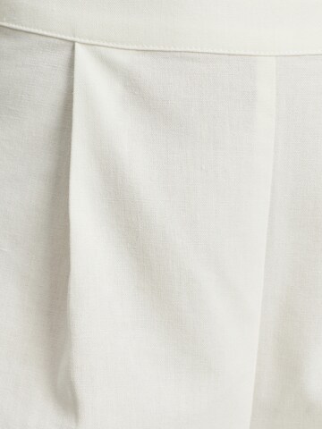 Tussah Regular Bundfaltenhose 'DREW' in Weiß