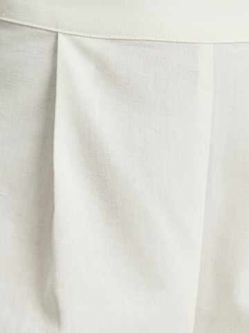 Tussah Regular Pleat-front trousers 'DREW' in White