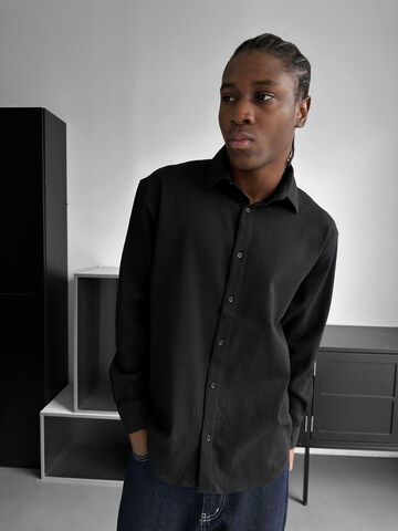 Kleidermafia Regular Fit Hemd‌‌‌‌‌‌‌‌‌‌ in Schwarz: Vorderseite