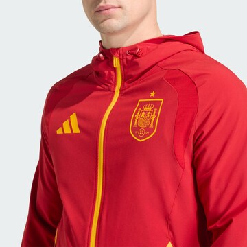 ADIDAS PERFORMANCE Φθινοπωρινό και ανοιξιάτικο μπουφάν 'Spain Tiro Travel Full Zip Windbreaker' σε κόκκινο