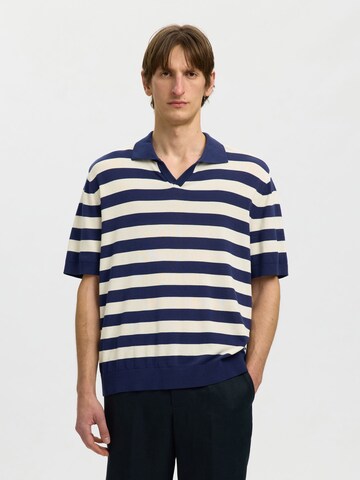 SELECTED - Camiseta en azul: frente