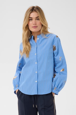 SAINT TROPEZ Bluse 'SoleilSZ' in Blau: Vorderseite