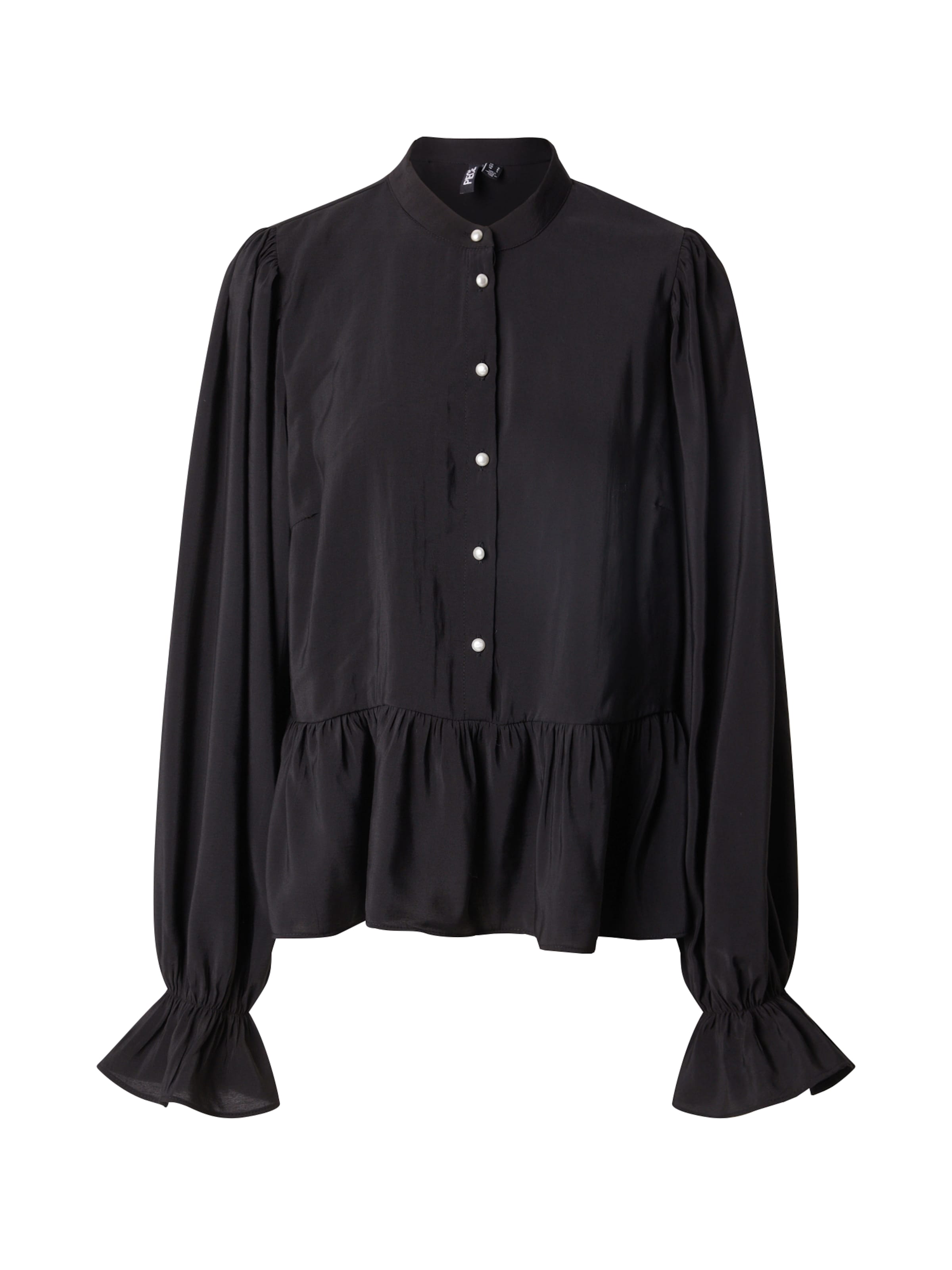 PIECES Bluse 'Nessa' i sort: forside