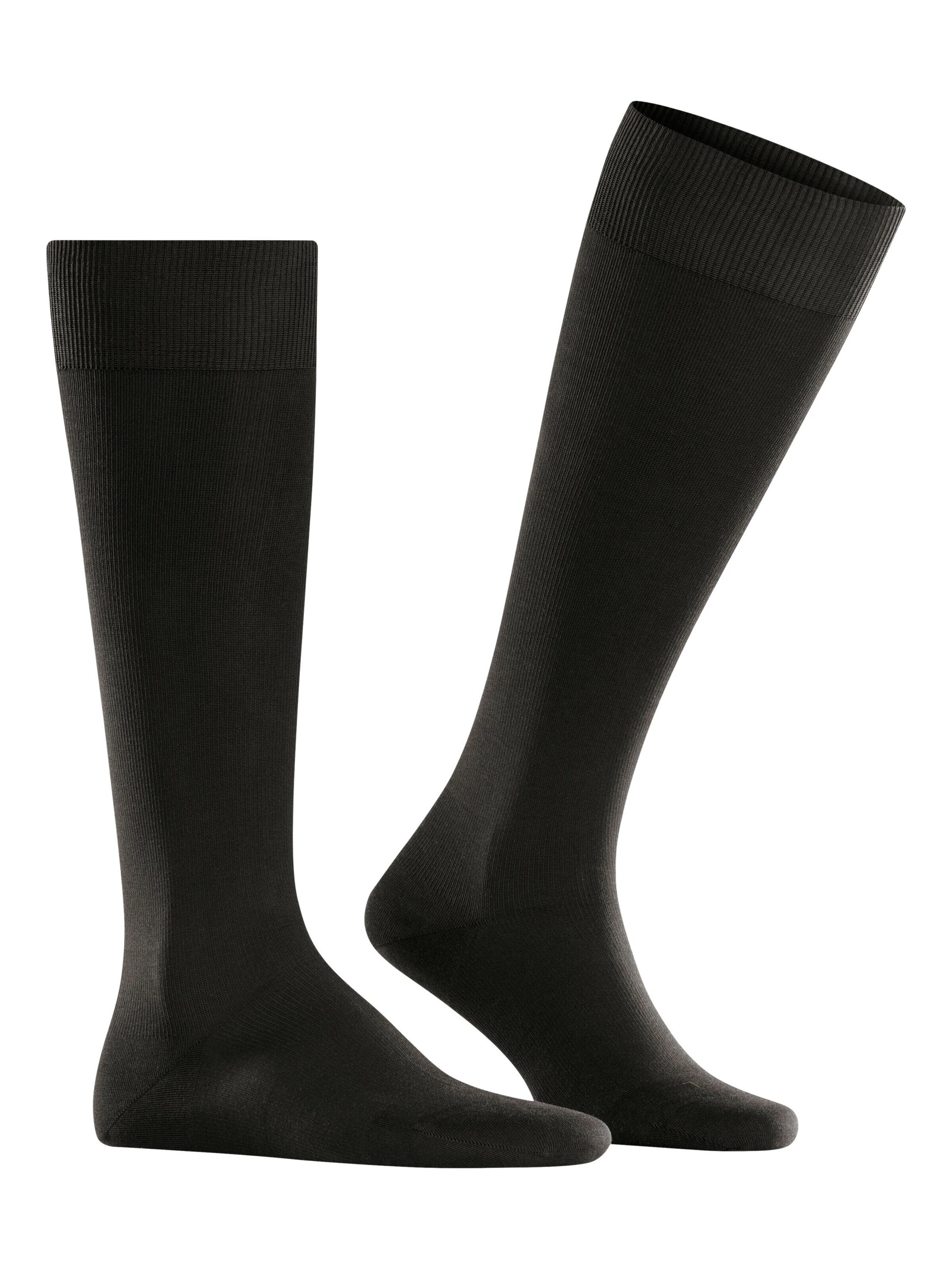 FALKE Knee High Socks 'Energizing Cotton' in Brown