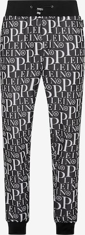 Effilé Pantalon Philipp Plein en noir : devant