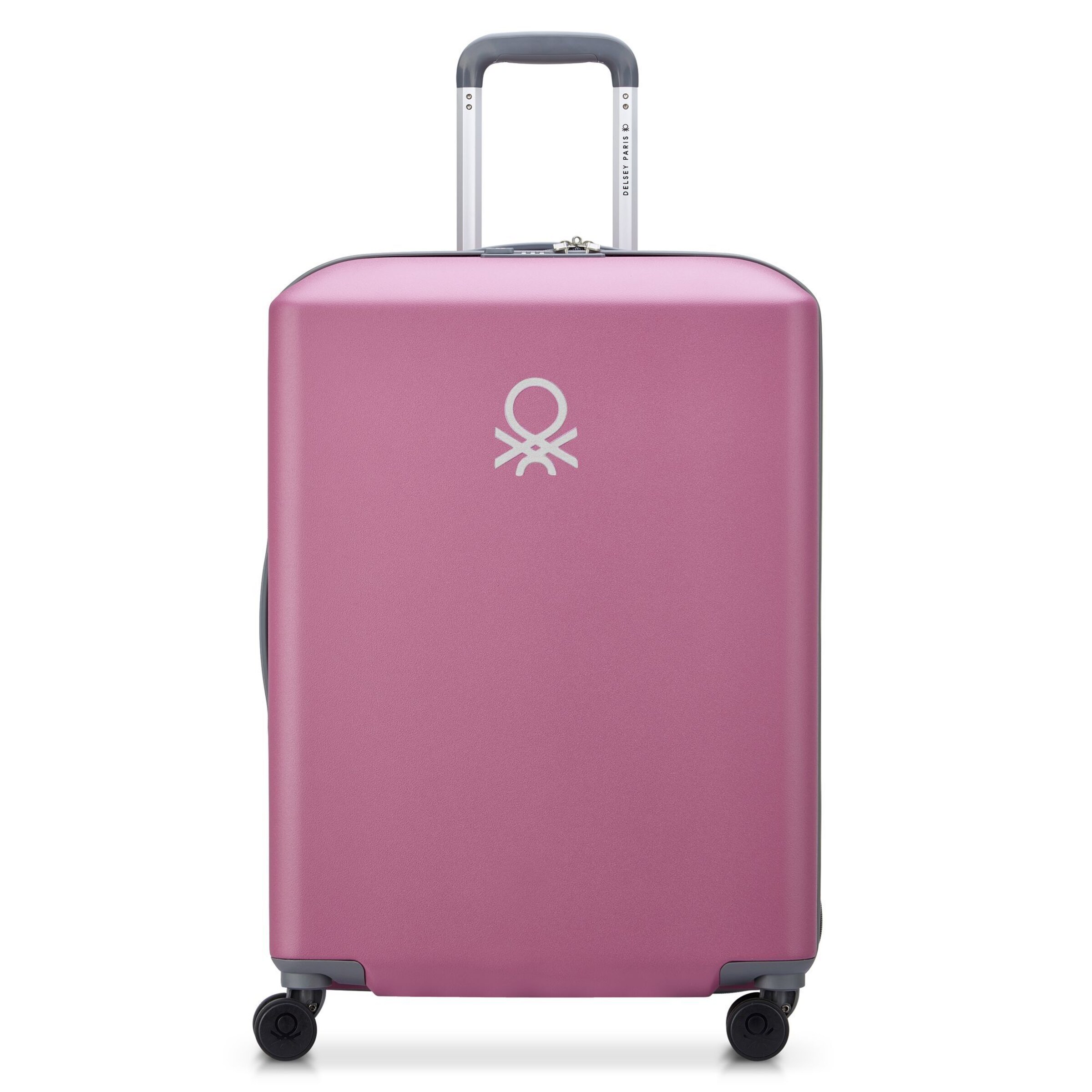 Trolley 'UCB Hardside' di Delsey Paris in rosa: frontale