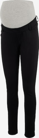 MAMALICIOUS Tapered Broek 'Alba' in Zwart: voorkant