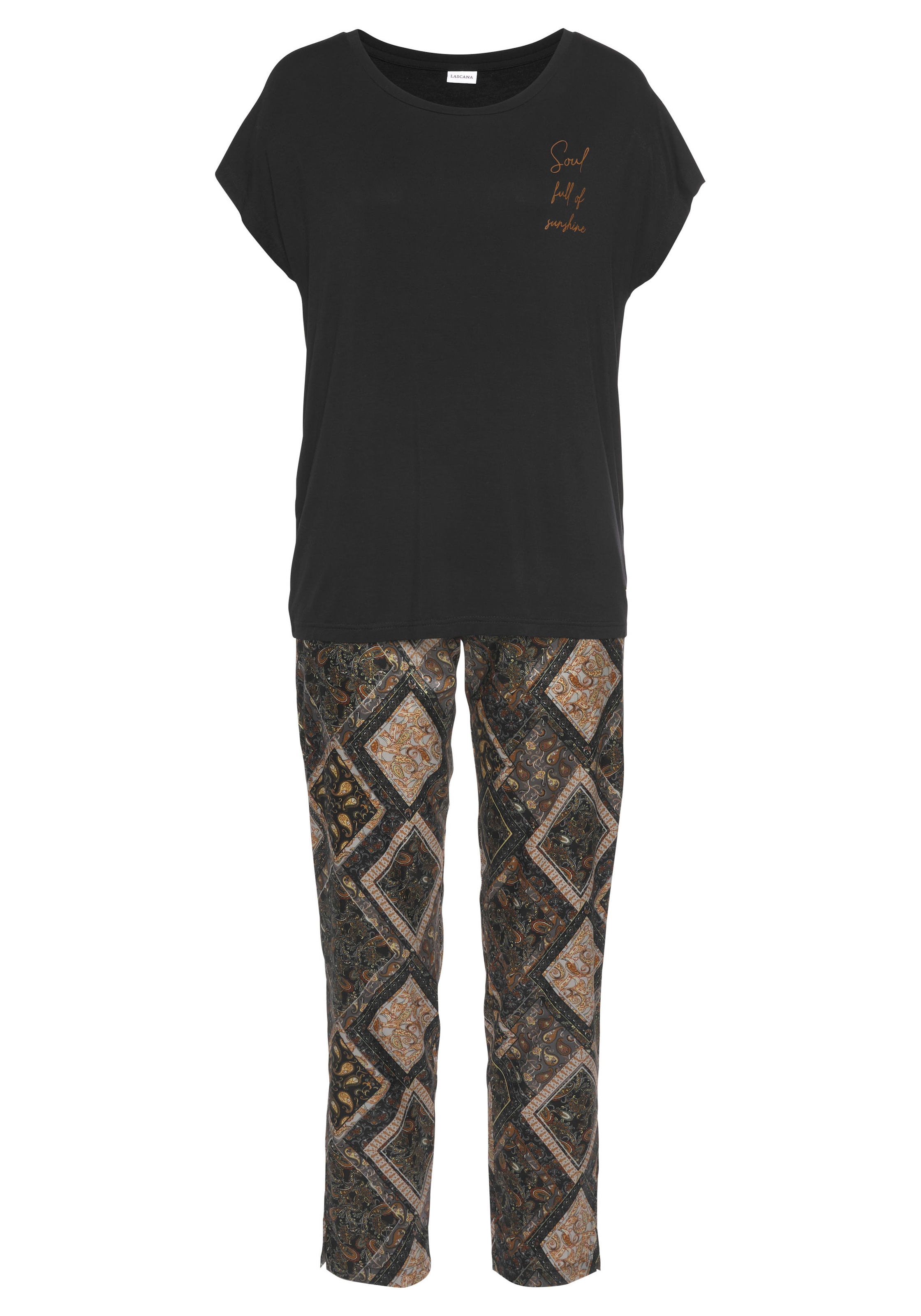 LASCANA Pajama in Mixed colors: front