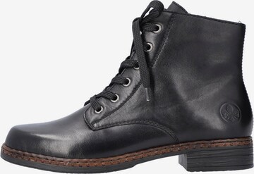 Rieker Lace-Up Ankle Boots in Black