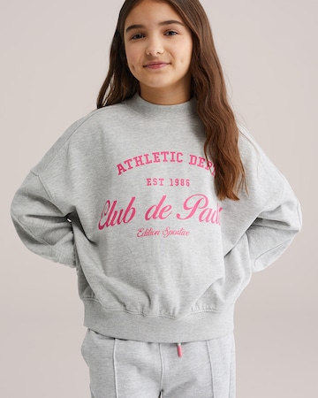 Sweat-shirt WE Fashion en gris : devant