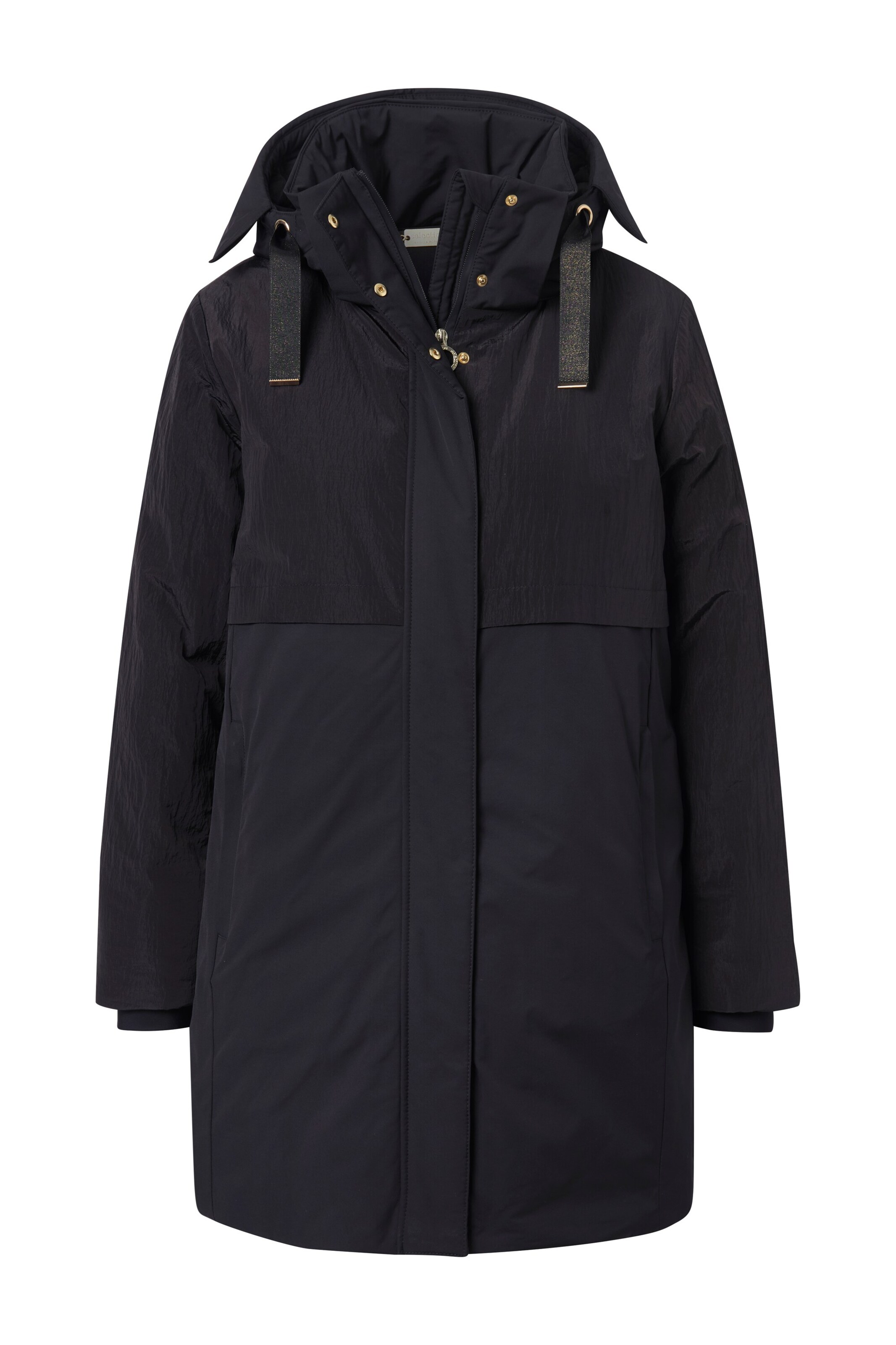 Ulla Popken Weatherproof jacket in Black: front