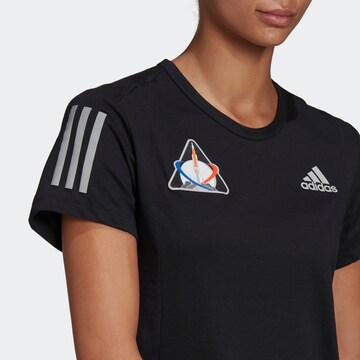 Tricou funcțional 'Run It Space Race' de la ADIDAS SPORTSWEAR pe negru