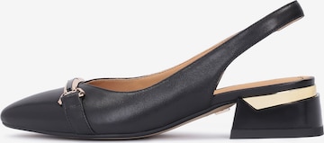 Kazar Дамски обувки на ток с отворена пета в черно: отпред
