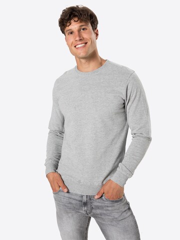 !Solid Sweatshirt in Grau: predná strana