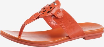 bugatti T-Bar Sandals in Orange: front