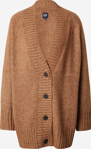 GAP Knit cardigan in Brown: front