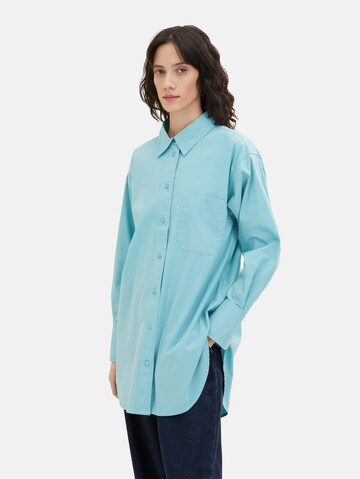 TOM TAILOR DENIM Blouse in Blauw: voorkant