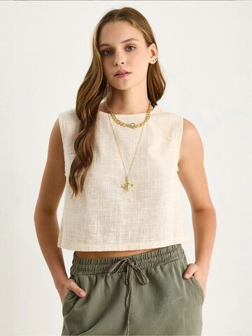 Haut Bianco Lucci en blanc : devant