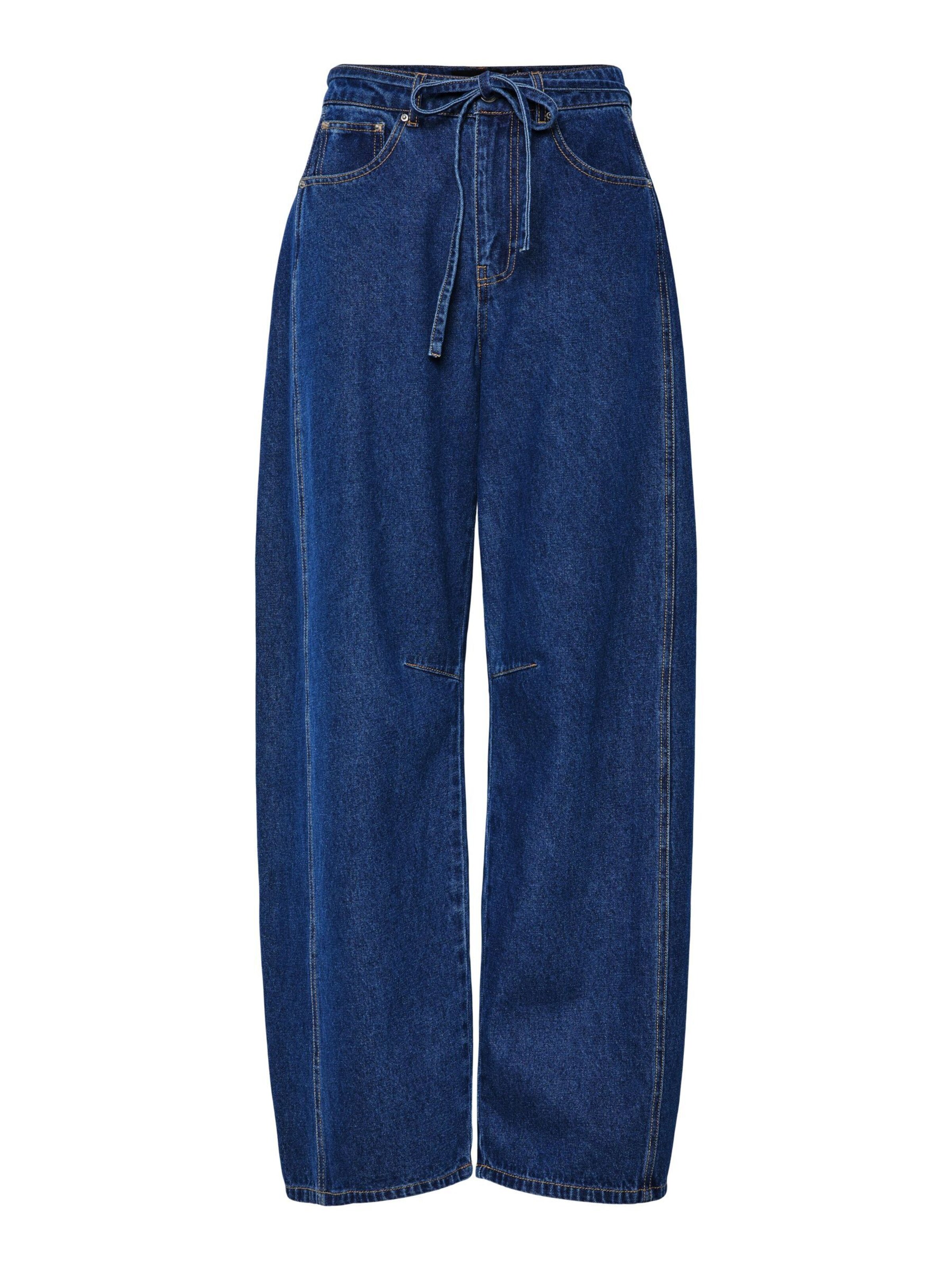 PIECES Baggy Jeans 'FENNA' in Blau: Vorderseite