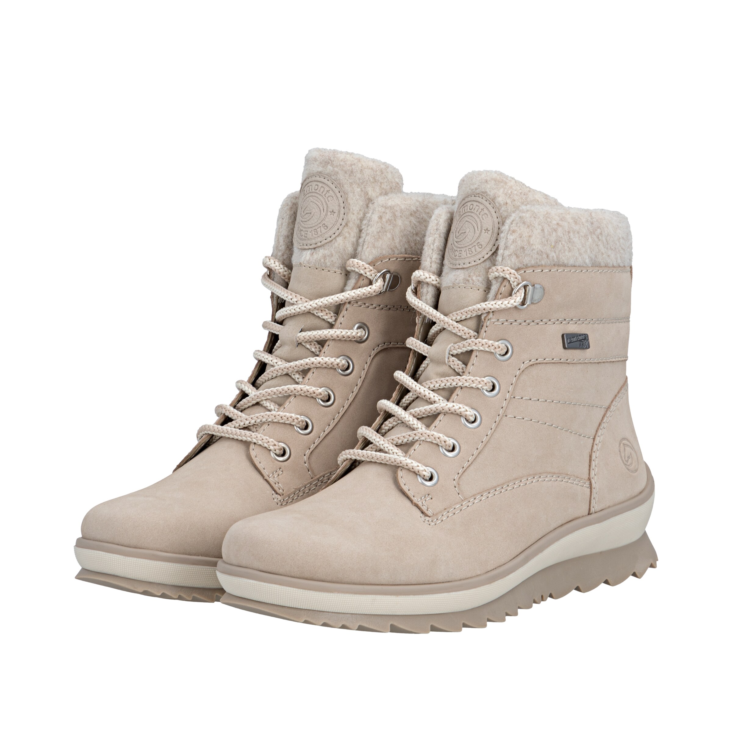 Bottes à lacets 'R8477' REMONTE en beige