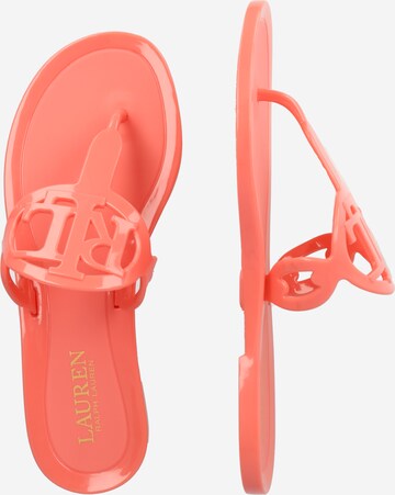 Lauren Ralph Lauren T-bar sandals 'AUDRIE' in Orange