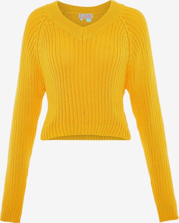 Pull-over Libbi en jaune : devant