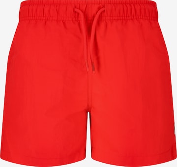 NOU Boardshorts 'Eyemouth jr. V2' in Rot: Vorderseite