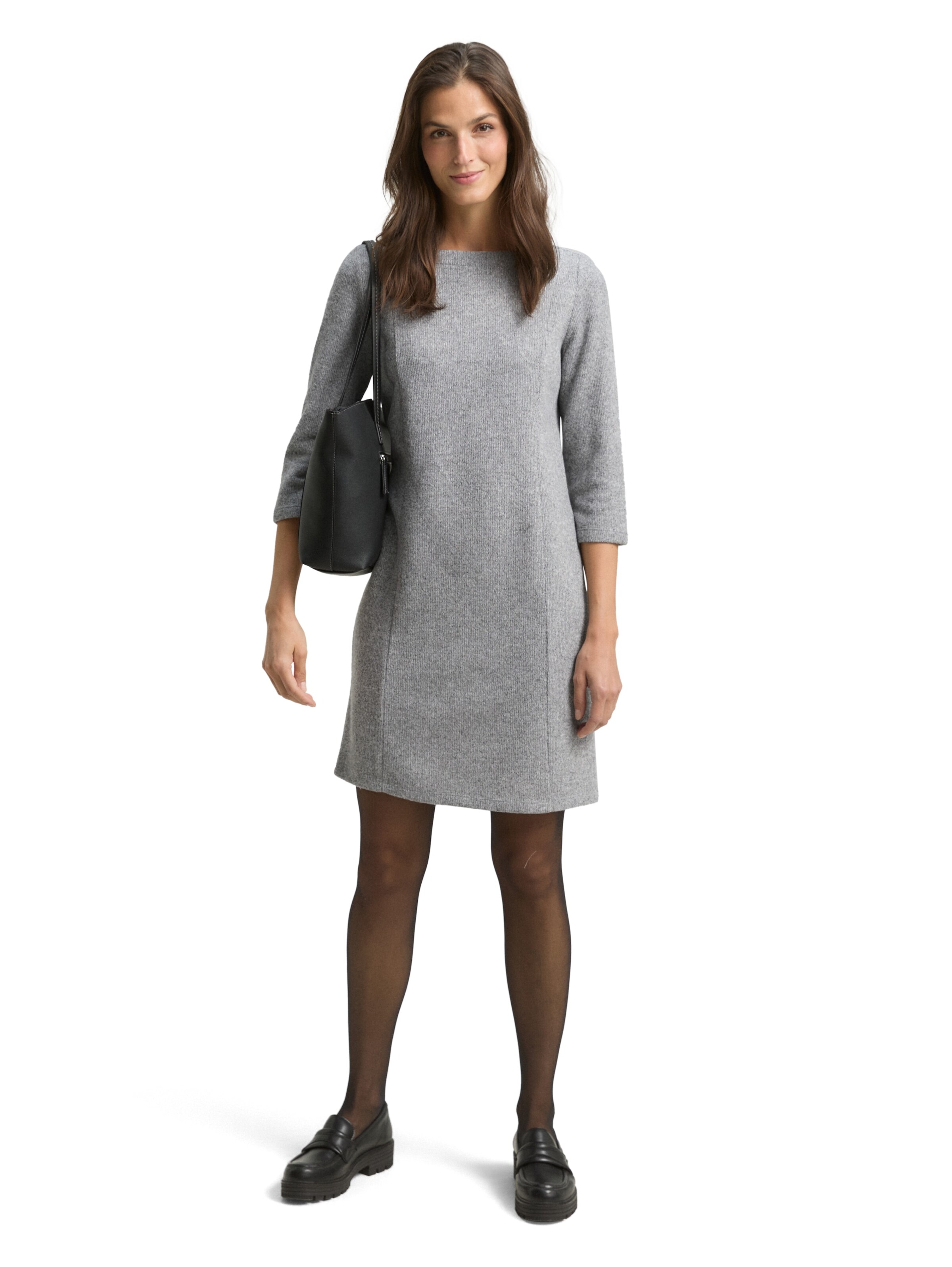 TOM TAILOR Knitted dress in Grey