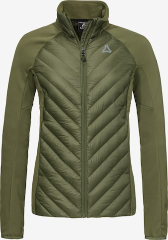Schöffel Functionele fleece jas in Groen: voorkant