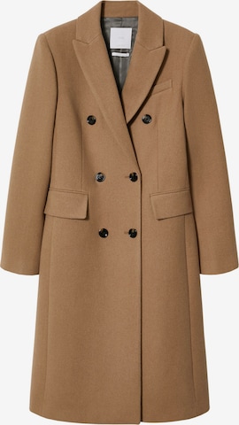 MANGO Between-Seasons Coat in Brown: front