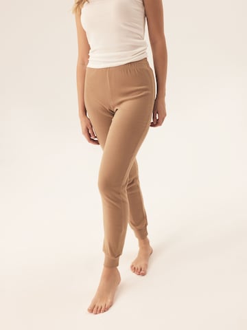 ESOTIQ - Pierna ancha Pantalón 'Sweathose Wide Leg Gummibund Polyester Mix locker elegant Joyland XL' en beige
