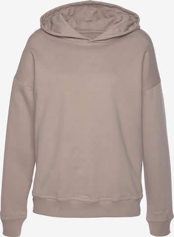 Sweat-shirt LASCANA en beige : devant