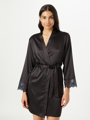 LingaDore Dressing Gown in Black: front