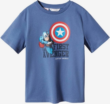 MANGO KIDS Тениска 'First' в синьо: отпред