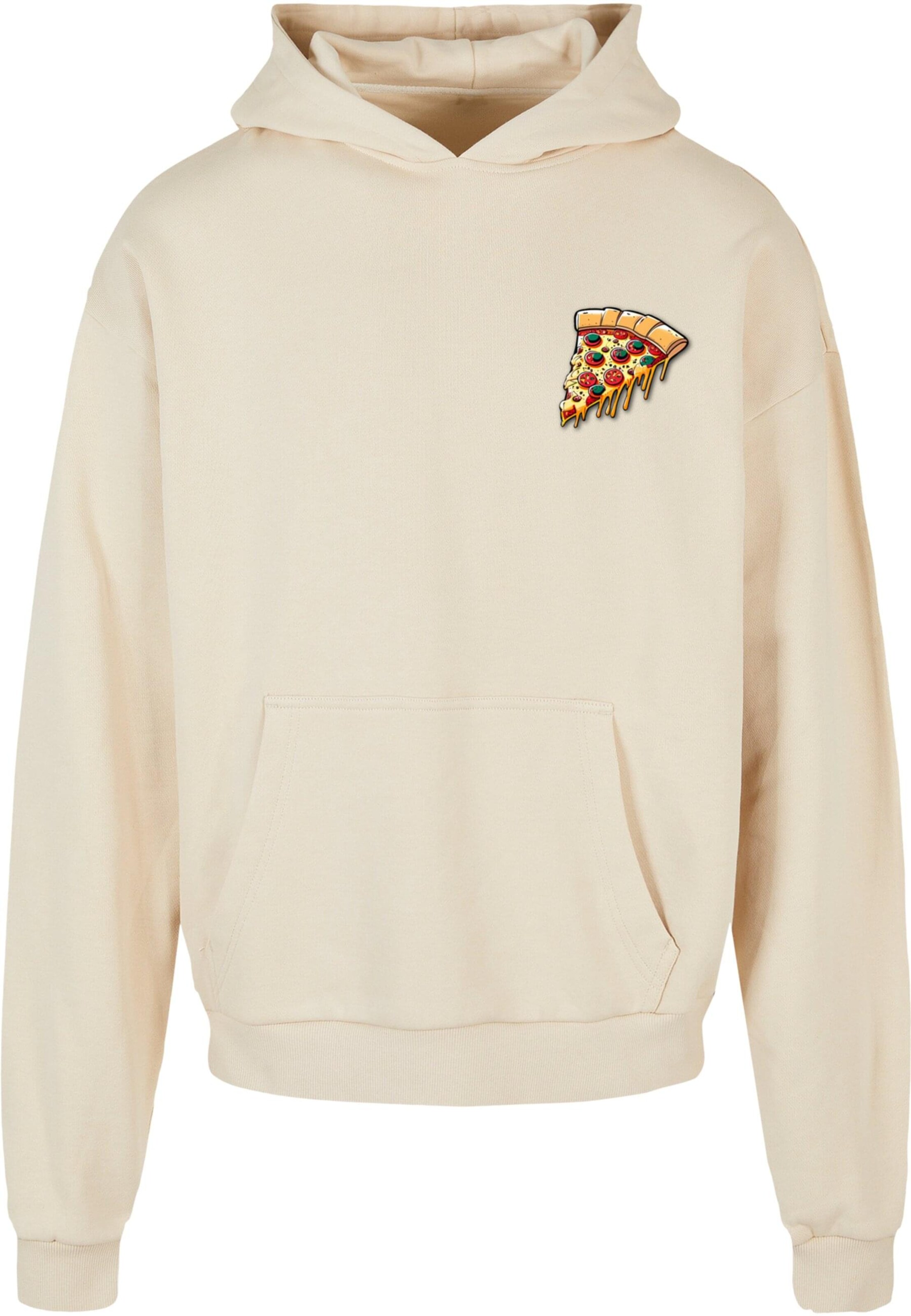 Felpa 'Pizza Comic' di Merchcode in beige: frontale