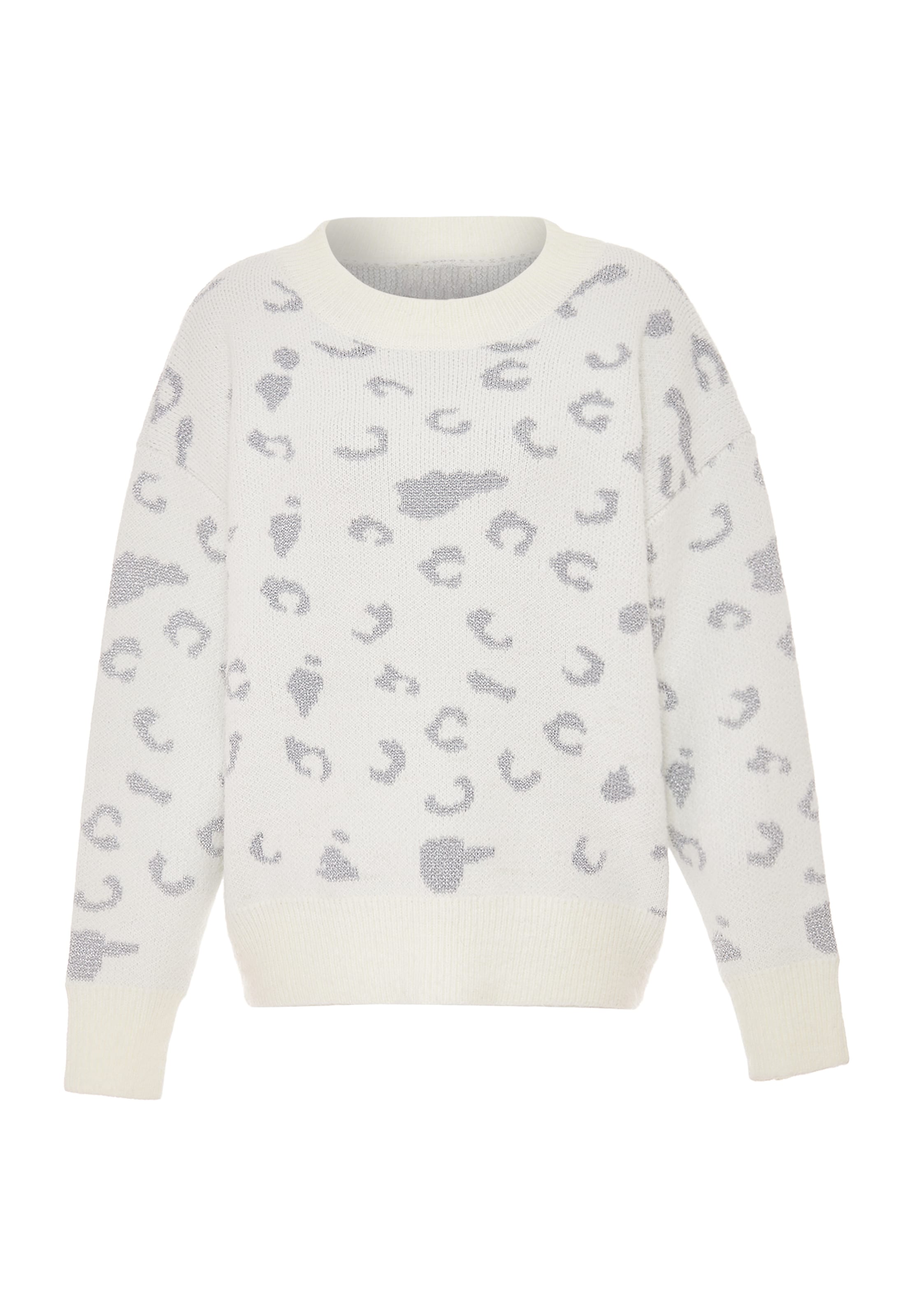 balta ebeeza Megztinis: priekis