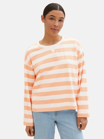 TOM TAILOR Sweatshirt in Orange: front