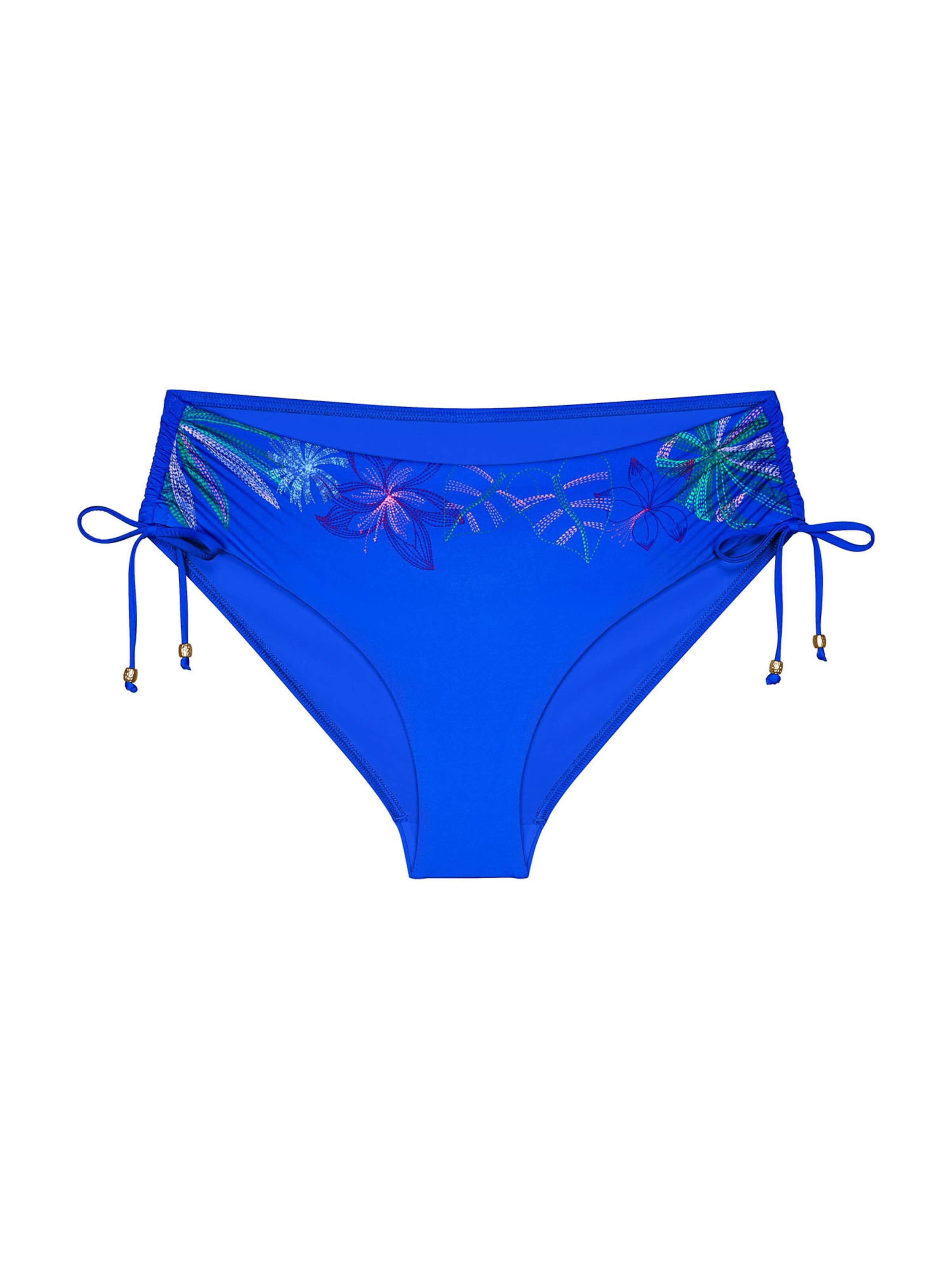 TRIUMPH Bikini Bottoms ' Red Label Summer Tropics ' in Blue: front