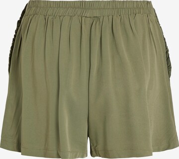 VILA Loose fit Pleat-Front Pants 'Sedona' in Green