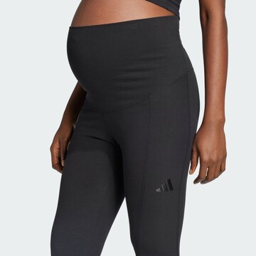 ADIDAS PERFORMANCE Skinny Workout Pants in Black
