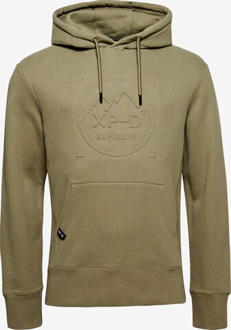 Superdry Sweatshirt 'XP-D' in Groen: voorkant