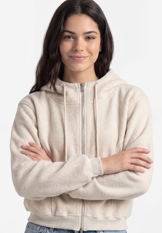 Veste de survêtement MYMO en beige : devant