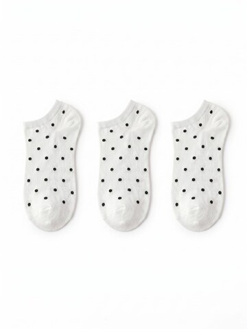 Millo Socken 'Happy Dots'‌‌‌‌‌‌‌‌ in Weiß: Vorderseite